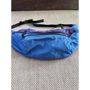 Vintage LL Bean Fanny Pack Waist Hip Belt Sling Bag 90s 1990s Purple Blue‎ Black